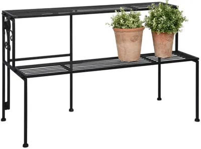 Obrázek produktu pro Esschert Design BPH102, Stojan na rostliny, Železo, Černá, 2 police/polic, 789 mm, 345 mm