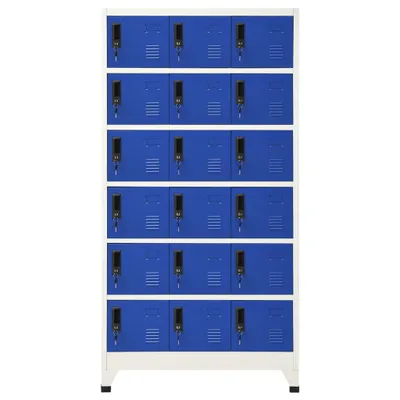 Immagine prodotto di vidaXL Armadietto grigio e blu 90x40x180 cm in acciaio
