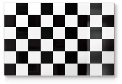 Produktbild von DEQORI Schneidebrett Glas 30x20 cm 'Schachbrett Illusion' Schneideplatte Servierplatte