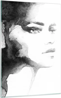 Produktbild von Bilder auf glas - Einteilig - Porträt Malerei Frau Gesicht - 50x70cm - Glasbilder - Wandbilder - Bilder - Wanddekoration aus Glas - Glas Bilder - Wandbild auf Glas - GPA50x70-2921