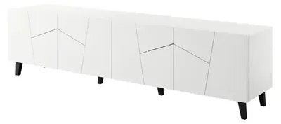 Produktbild von Cama RTV-Schrank ETNA 200x42x52 weiß matt, Weiß, Partikelbord, Weiß, Partikelbord, 4 Regale, Laminat