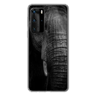 Produktbild von MuchoWow® Handyhülle Schutzhülle Hülle für Huawei P40 Pro Elefant - Tier - Porträt Silikon Softcase Handy Hülle - Schutz