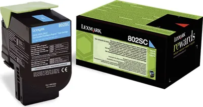 Obrázok produktu pre Lexmark 802SC, 2000 strany, Azúrová, 1 kusov