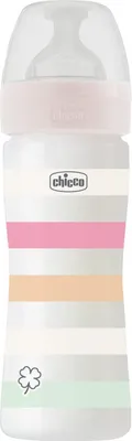 Image de CHICCO Biberon Bien-être silicone 250 ml fille