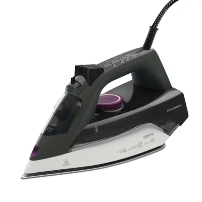 Produktbild von Grundig SI 4850 Dampfbügeleisen Keramiksohle Grau, Violett, Weiß 2200 W