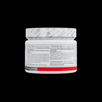 Produktbild von Beta Alanine Nahrungsergänzungsmittel 300 g, geschmacksneutral, für mehr Leistung im Training