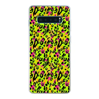 Produktbild von MuchoWow® Handyhülle Schutzhülle Hülle für Samsung Galaxy S10 Lite Tierprint - Panther - Neon - Gelb Silikon Softcase Handy Hülle - Schutz