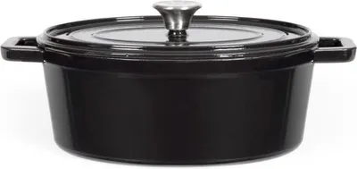 Produktbild von Ovale gusseiserne kasserolle 29 cm schwarz Livoo MEP129N