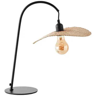 Produktbild von BRILLIANT Tischleuchte Jefter | dekorative Tischlampe | schwarz/natur | Metall/Bambus | 1x E27 max. 52