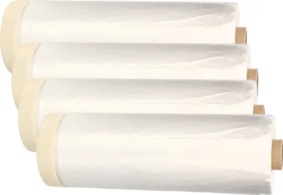 Produktbild von KOTARBAU® 4er Set Abdeckfolie mit Klebeband 195mm x 33m für Maler- und Renovierungsarbeiten
