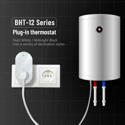 Image de WiFi Digital Thermostat Outlet Plug 16A Outlet Tuya App Voice Control Socket Temperature Controller 5+1+1 Six Periods & Heating and Cooling Mode with Touch Button LED Screen for Fan Heater Radiator AC Air Conditioner Home shopping Malls Industrial places Company