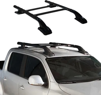 Produktbild von Dachreling Dachträger Satz für Ford Ranger Double Cab 2 2007-2012 Alu Schwarz 4x