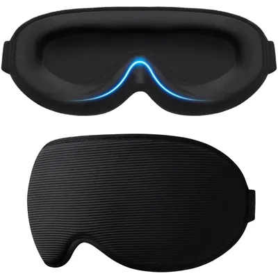 Produktbild von Schlafmaske Augenmaske verdunkelnd - Seitenschläfer - 3D - Schwarz - Druckfrei