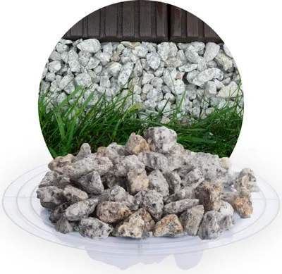 Produktbild von Schicker Mineral-Granit Ziersplitt gelb-grau 25 kg-8-16mm