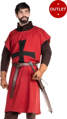 Produktbild von Wappenrock mit Kreuz Farbe: rot-schwarz