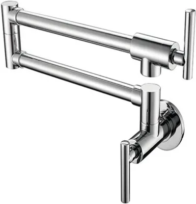 Obrázek produktu pro Kuchyňská baterie, nástěnná montáž - nástěnná baterie - plnění vody - otočná výlevka - jednodírová - chrom