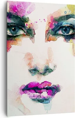 Produktbild von Bild auf Leinwand - Leinwandbild - Einteilig - Frau Gesicht Kosmetik - 80x120cm - Wand Bild - Wanddeko - Wandbilder - Leinwanddruck - Wanddekoration - Leinwand bilder - Wandbild - PA80x120-3050
