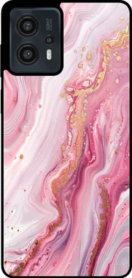 Produktbild von Smartphonica Handytasche passend für Motorola Moto G13 / G23 / G53 mit Marmordruck - TPU Rückabdeckung Fall Marmor Design - Pink