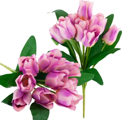 Produktbild von Strauss Lila Schattierte Künstliche Tulpen 9 Köpfe