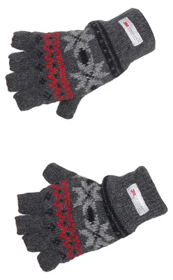 Produktbild von Halbfinger Handschuh mit Norweger Muster Thinsulate für Damen