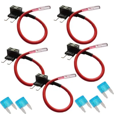 Productafbeelding van Mintice™ 5 x 12V vrachtwagen, mini-zekeringadapter, zekeringhouder voor spanningscircuits