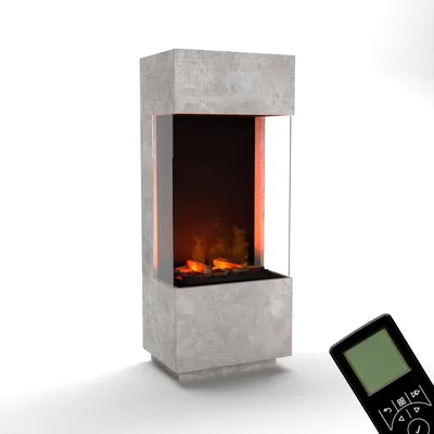 Produktbild von GLOW FIRE Elektrokamin 'OGF 1'| Wasserdampf Kamin mit OMC 400 mit Holzdeko in weiß als Raumteiler | HxBxT: 55x136x40 cm