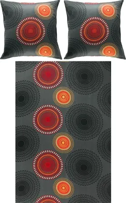 Produktbild von REDBEST Bettwäsche anthrazit-terra 1x 200x200 cm + 2x 80x80 cm