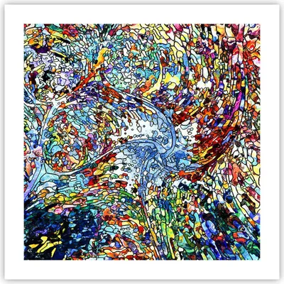 Produktbild von Poster - Poster ohne Rahmen - Abstraktion modern - 50x50 cm - Wand Bild - Wanddeko - Wandbilder - Kunstposter - Wandposter - Bilder - Kunstdruck - Wanddekoration - Wandbild - P2XAC50x50-4045