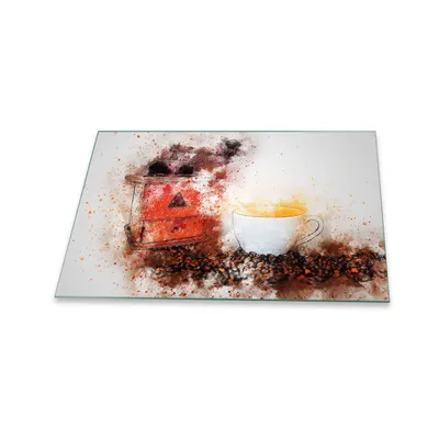 Produktbild von Herdabdeckplatte Glaskeramik 1 Teilig 80x52 Kaffe Braun Abdeckung Glas Spritzschutz