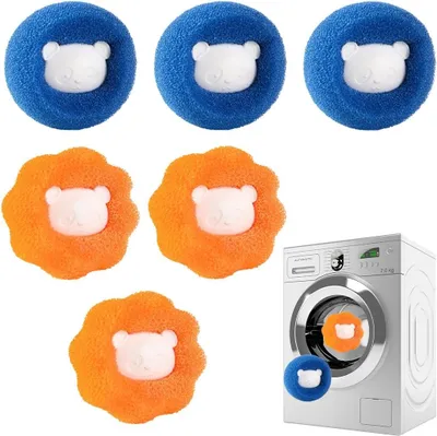 Imagen del producto de Filtros para lavadora, 6 unidades, reutilizables, para pelos de mascotas y pelusas