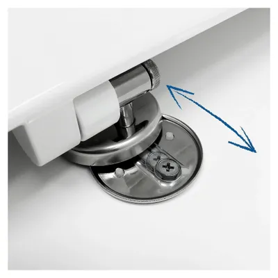 Produktbild von WC-SITZ | O FORM | INOX | EASY-CLEAN | WEIß | 43 x 36 x 5,5 cm