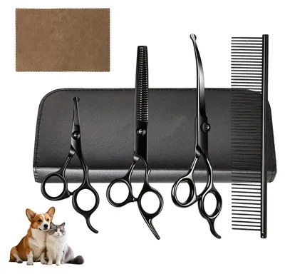 Produktbild von Professionelles Tierpflege-Scherset mit Sicherheitsspitzen