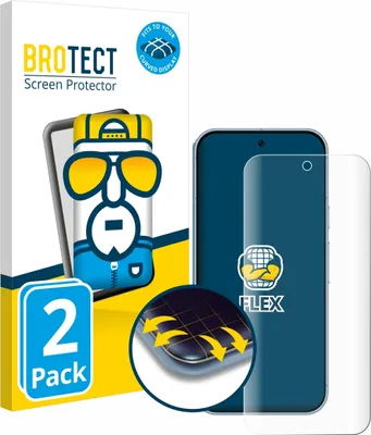 Produktbild von 2x BROTECT Fullscreen Schutzfolie für Google Pixel 9 Pro XL / 10 Pro XL Displayschutz Folie Fullcover Klar Transparent