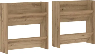 Produktbild von vidaXL Schuhschrank 2 pcs Artisan-Eiche 60 x 18 x 60 cm Holzwerkstoff