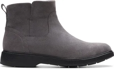 Immagine prodotto di CLARKS Stivali donna Un Elda Lo in pelle scamosciata grigia con zip 37,5