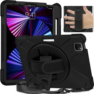Immagine prodotto di Per Apple iPad Pro 11 2022 2021 2020 2018 Outdoor Nero Tablet Case Cover