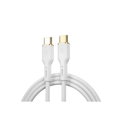 Image de Câble WIWU YQ02 USB-C - USB-C 100W Câble de charge de 1,2m - Câble de charge rapide blanc