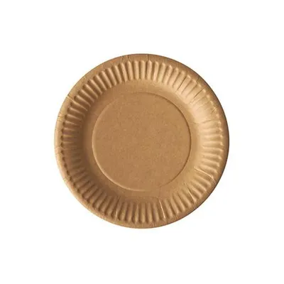 Produktbild von Papstar Pappteller rund "pure" Ø 15 cm braun, 25 x 20 Stück