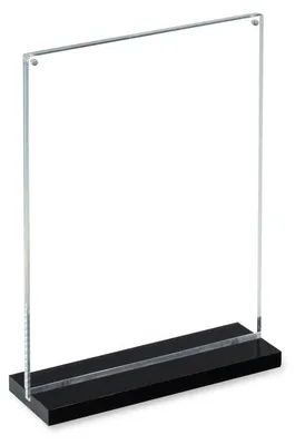 Produktbild von Vista A5 vertikaler Acryl Ständer doppelseitig, magnetisch für einfachen Grafikwechsel