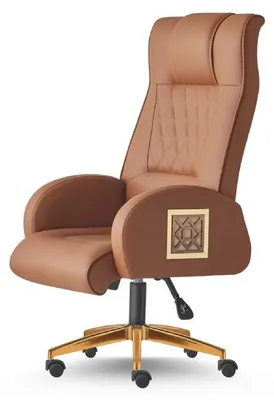 Immagine prodotto di Sedia da ufficio Marrone Ruote da ufficio Marrone Sedia girevole moderna per dirigenti
