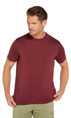 Image de T-shirt à manches courtes Icebreaker Merino 150 Tech Lite III, couleur rouge, pour homme