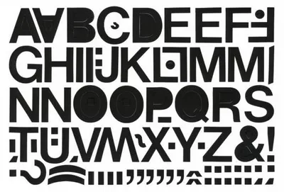 Produktbild von Aufkleber Großbuchstaben schwarz, Folie, 30 mm, 1 Bogen