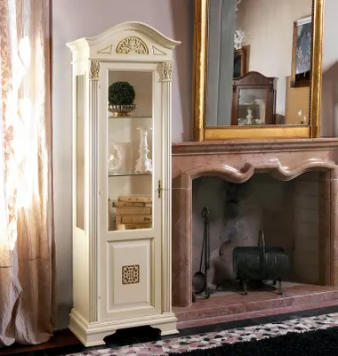 Immagine prodotto di Vitrine Glas Schrank Wohnzimmer Schaufenster 1 trg. Vitrinen Hochschrank Barock