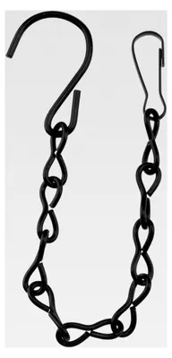 Produktbild von 20 Stück Metallkette zum Aufhängen, 25 cm Blumenampelketten mit Haken, schwarze Hängeketten für Blumentöpfe, Vogelkäfige und Laternen