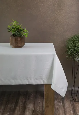 Produktbild von Festliche Tischdecke Tischdekoration JOWITA weiß silber 145x350