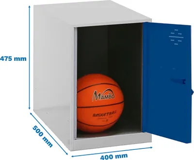 Produktbild von Simonrack Spind SIMONLOCKER DISM blau, grau 8425437117534, 1 Schließfach 40,0 x 50,0 x 47,5 cm