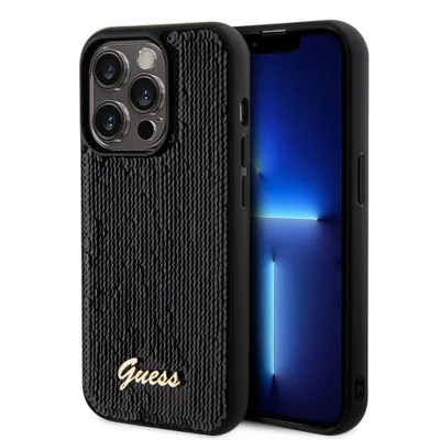 Immagine prodotto di Guess Guhcp14Lpsfdgsk Custodia rigida Iphone 14 Pro 6.1 Czarny/Nero Sequin Script Metallo