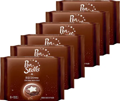Produktbild von 6 Packungen Biscocreme-Sterne 168 g x 6