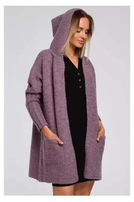 Produktbild von Strickjacke für Damen MOE M556 LILA Größe: L/XL