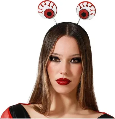 Produktbild von Atosa Halloween Augen Diadem Rot  Rot One Size